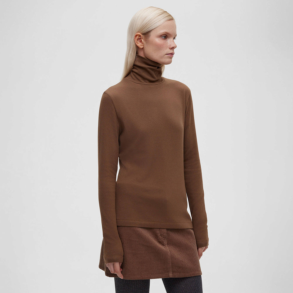 Damen langärmliges Rollkragenoberteil Amawinc