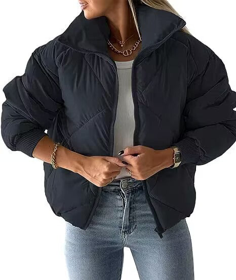 Damen Wärmeisolierte Steppjacke mit hohem Kragen und elastischen Bündchen Amawinc