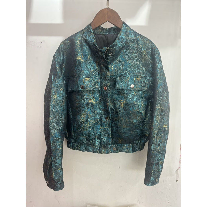 Damen modische kurz geschnittene Denimjacke Amawinc