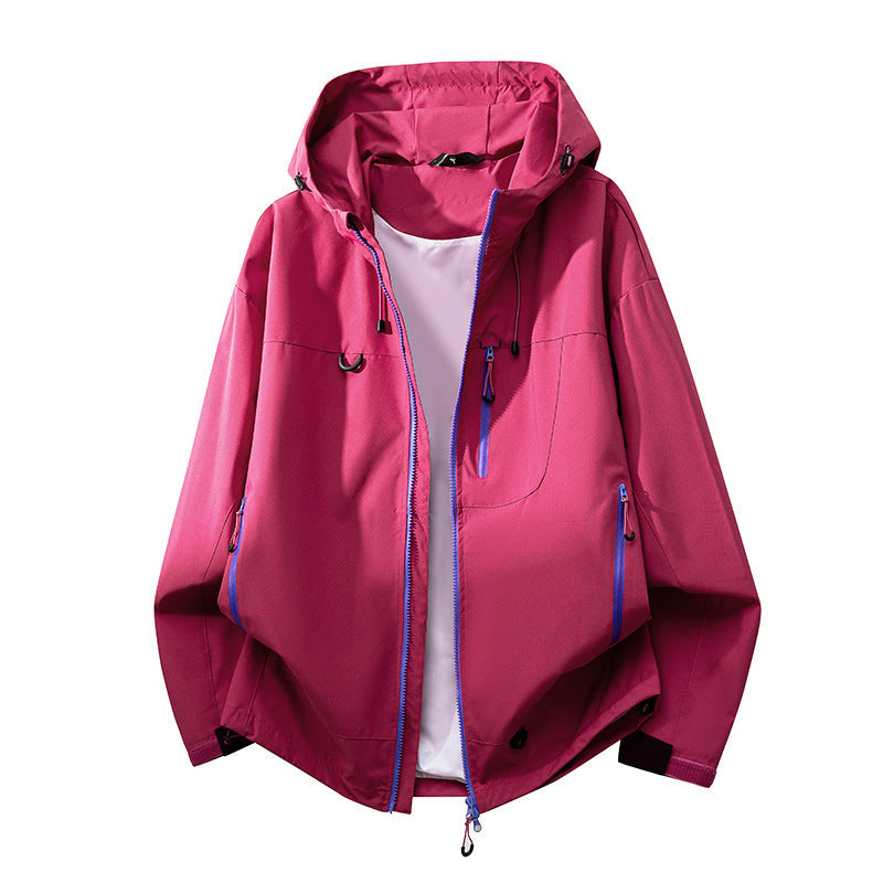 Damen technische Outdoorjacke mit multifunktionalen Taschen und verstellbarem Kapuzensystem Amawinc