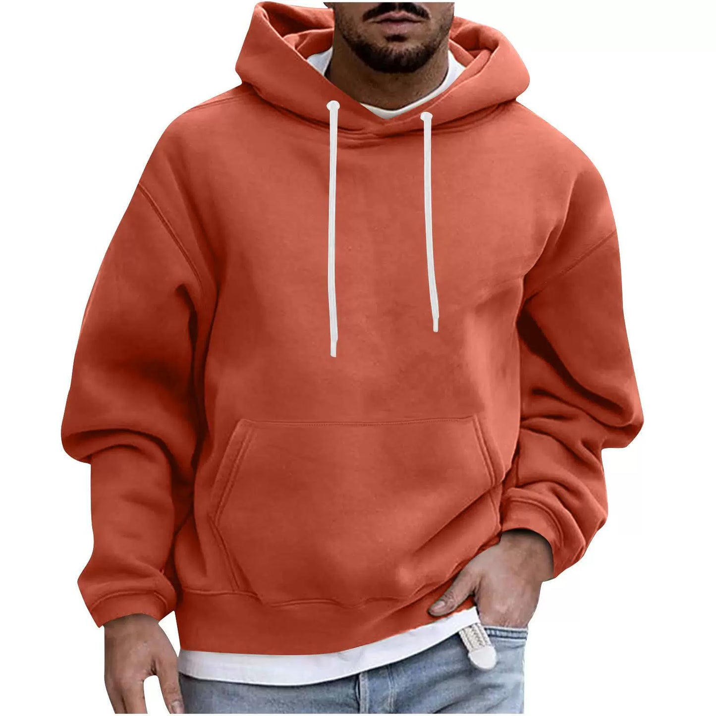 Homme Hoodie Polaire À Capuche Nordisk Flair Coupe Décontractée Poche Kangourou Ourlet Côtélé