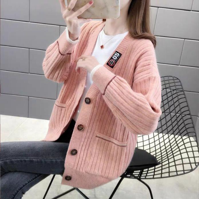 Damen Strickjacke mit strukturiertem Rippmuster und praktischen Taschen Amawinc