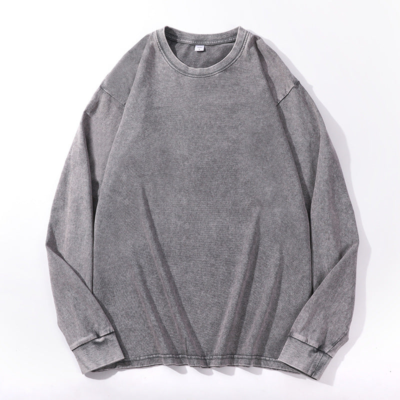 Sweatshirt Homme Amawinc Confort Décontracté Col Rond Poignets Côtes Ourlet Côtes Pour Tous Les Jours
