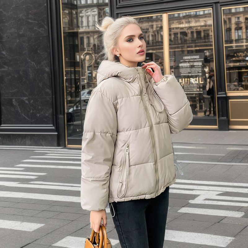 Damen modische Pufferjacke mit verstellbarer Kapuze und dicken Isolierungen Amawinc