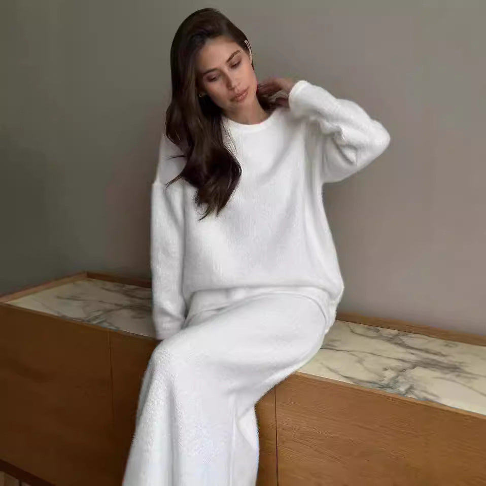 Damen Elegantes Maxikleid aus weichem Strick Amawinc