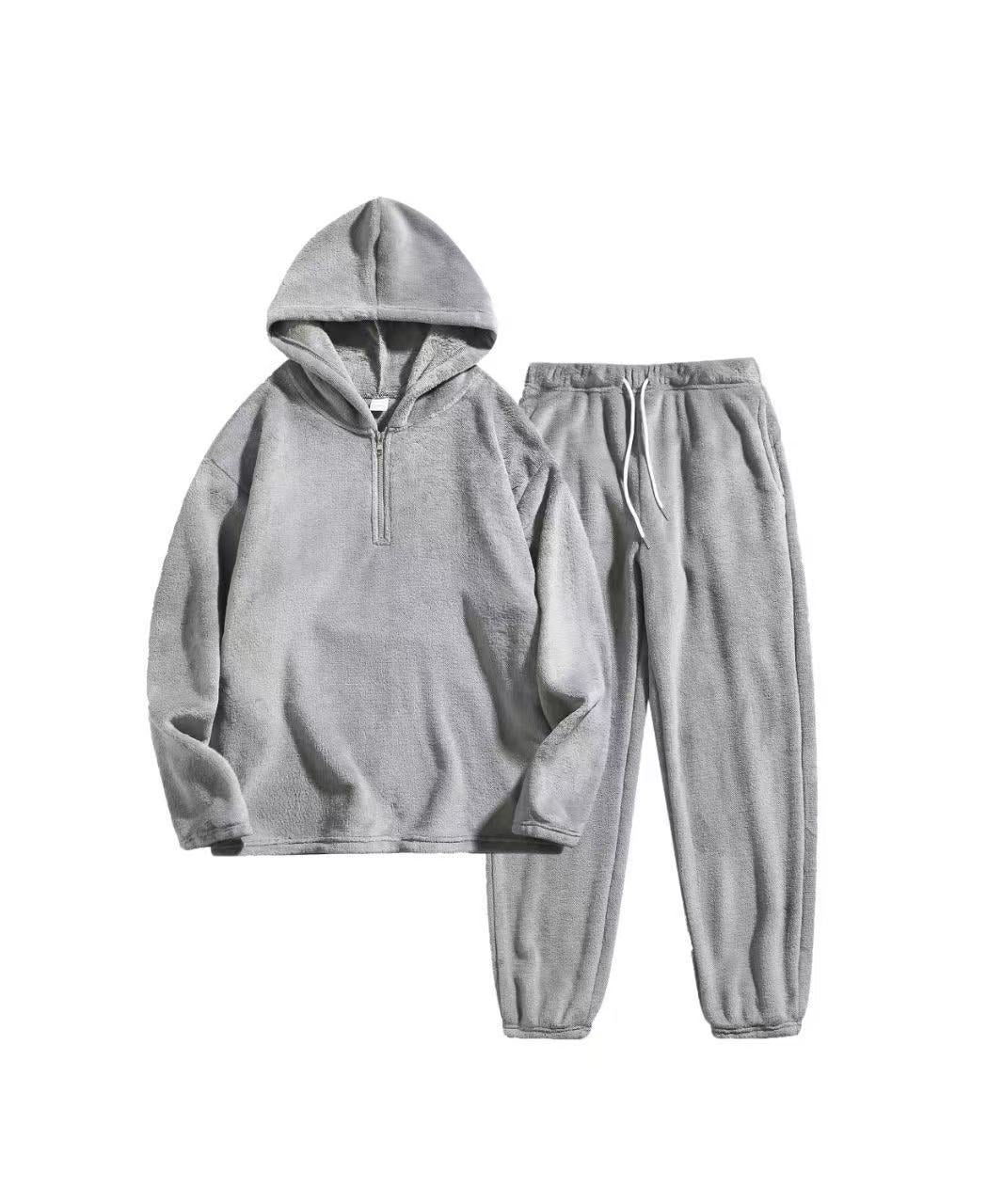 Damen Fleece Schlafanzug Amawinc