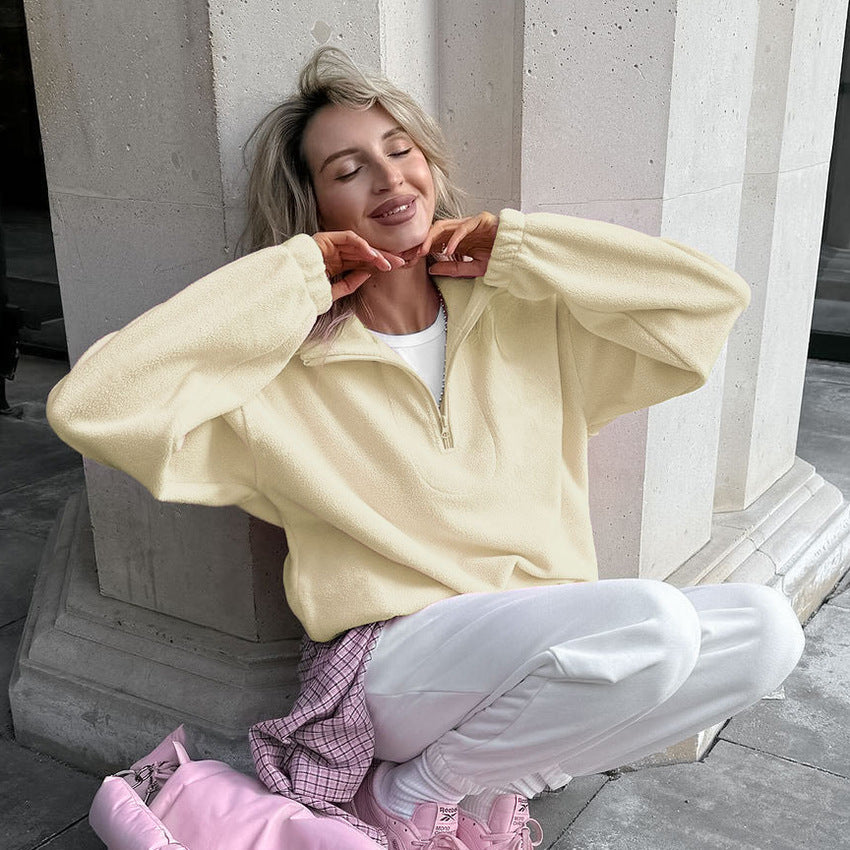 Damen Fleece Pullover Amawinc