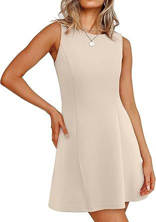 Damen ärmelloses A-Linien Kleid mit zeitlosem Schnitt Amawinc