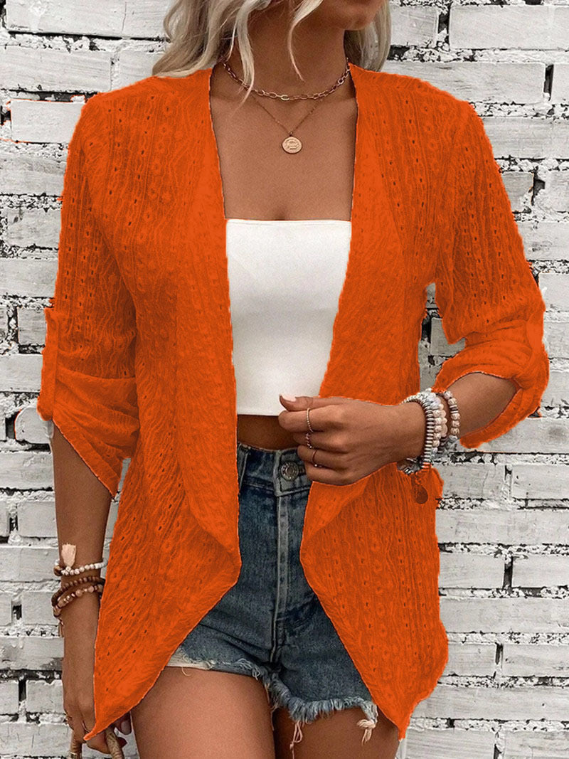 Cardigan Femme Crochet Ouvert Décontracté Style Bohème Pour Superposition Quotidienne Chic