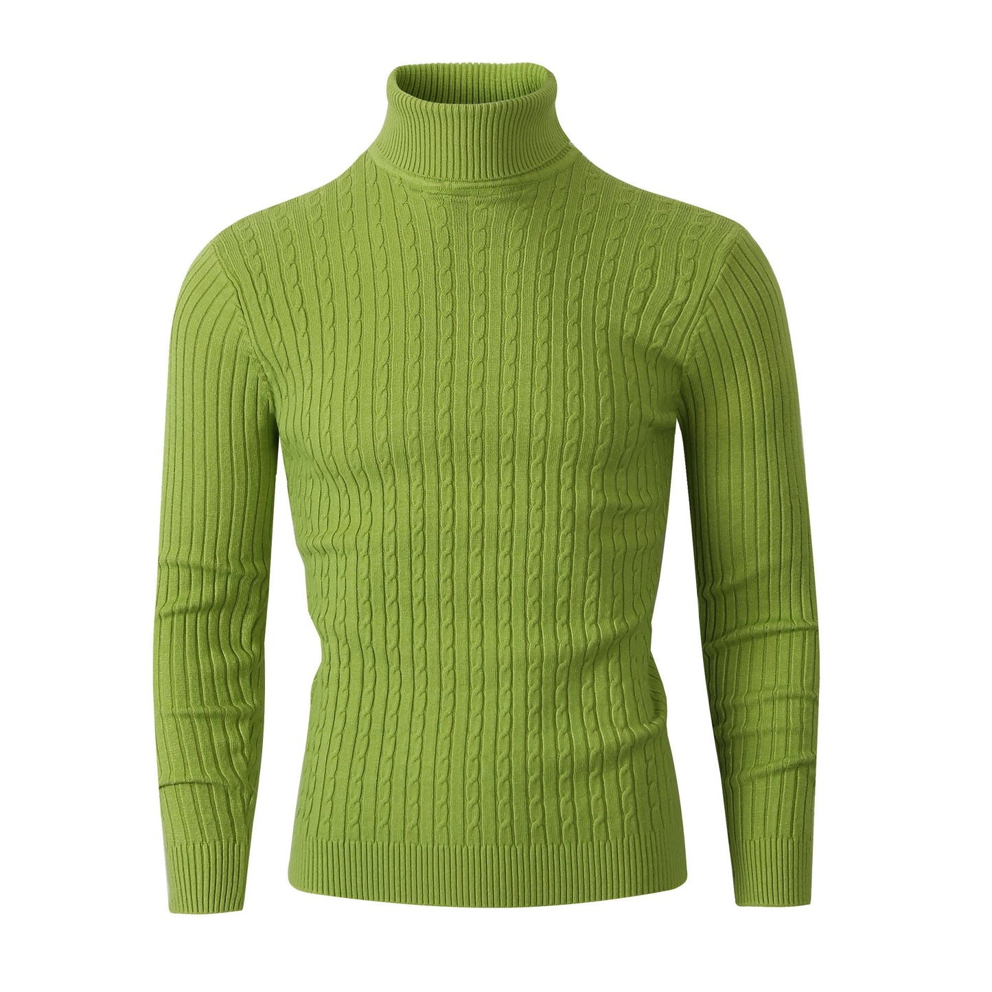 Damen Strickpullover mit hohem Kragen und Rippenmuster Amawinc