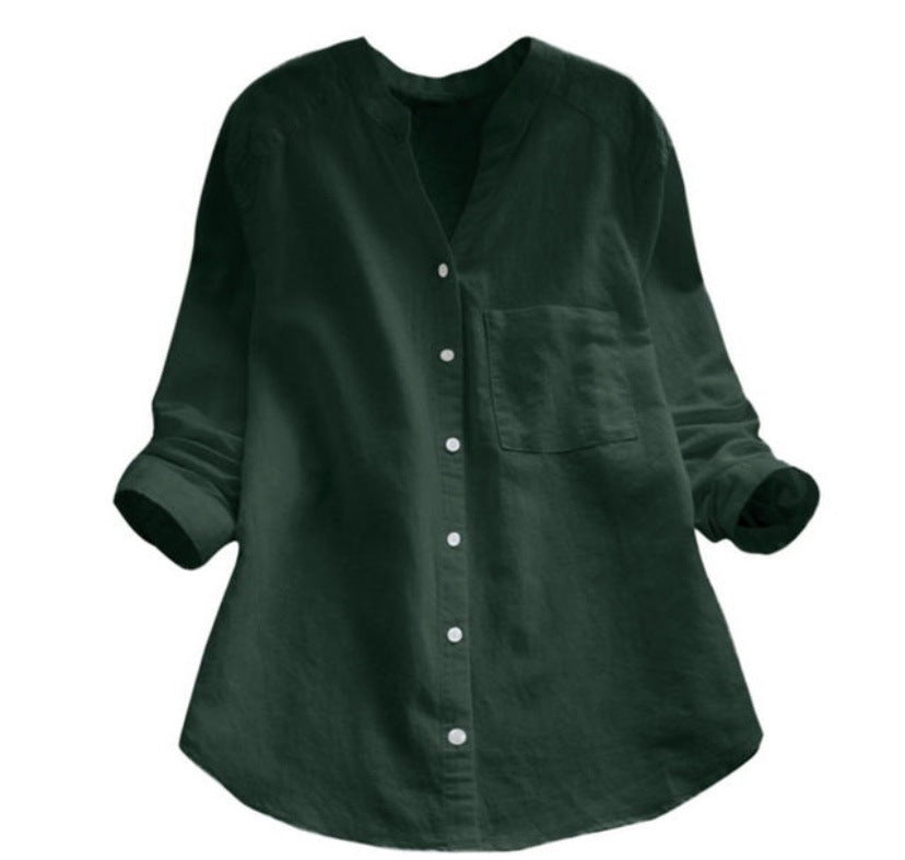 Damen Bluse mit eleganter Knopfleiste und moderner Passform Amawinc