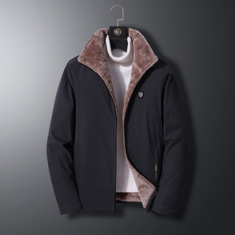 Parka Homme Imperméable Doublure En Fausse Fourrure Mi Longue Manteau D Hiver Moderne