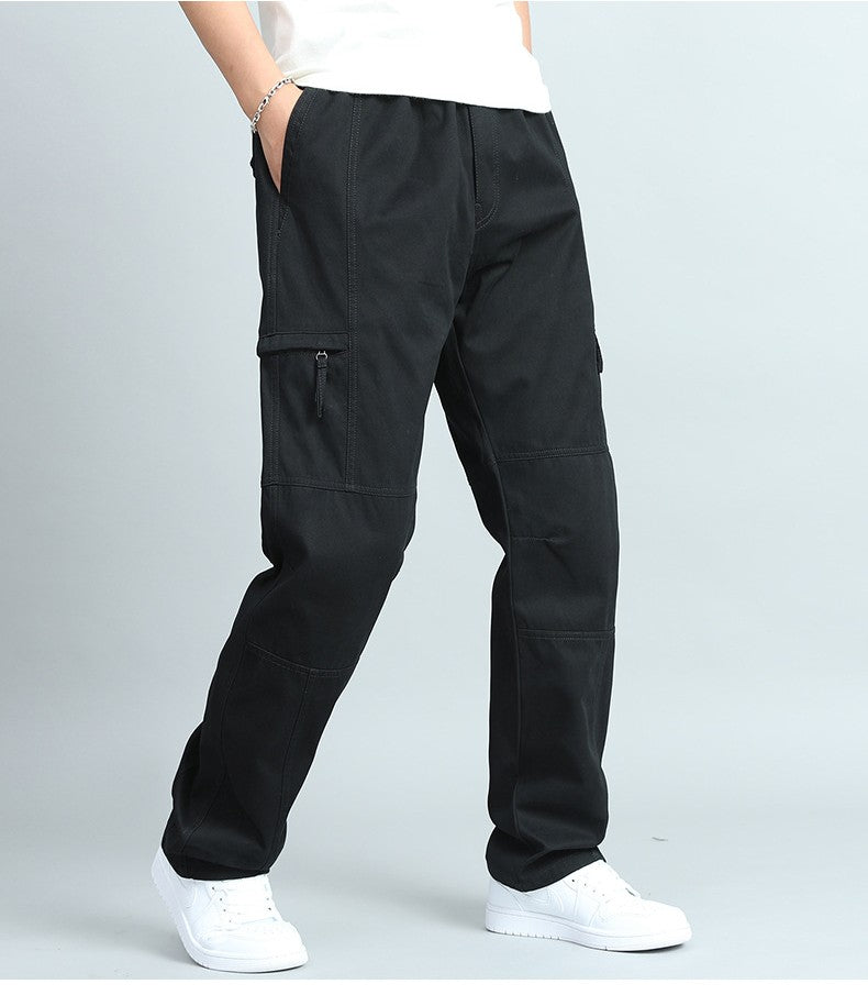 Pantalon Cargo Hudson En Coton Respirant Coupe Décontractée Renforts Durables Tons Unis Polyvalent Pour Travail