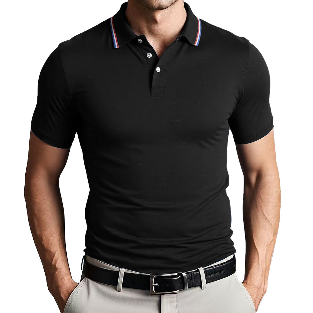 Amawinc Polo Unisexe Style Nordique Slim Fit Respirant Léger Manches Courtes Décontracté