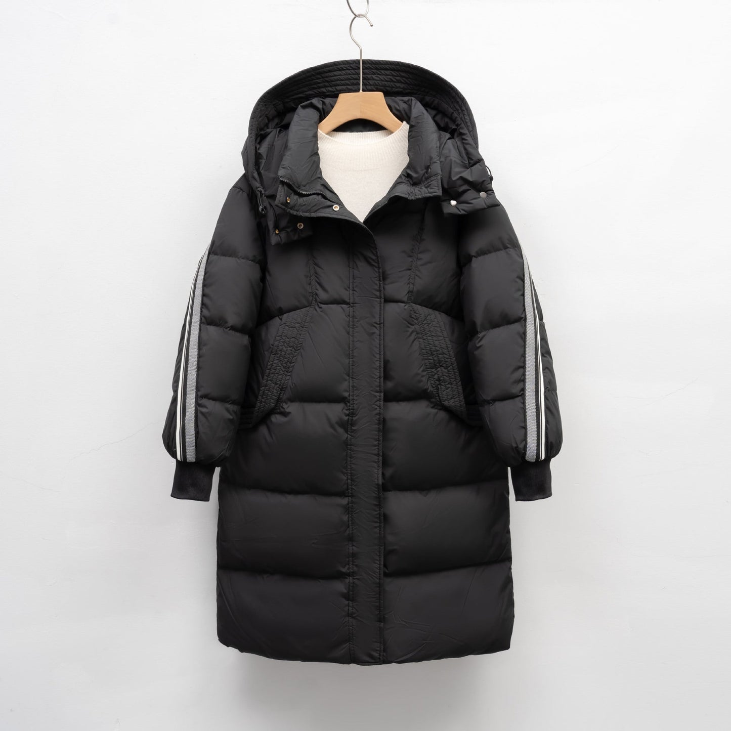 Damen Isolierter Wintermantel mit funktionalen Taschen und verstellbarer Kapuze Amawinc