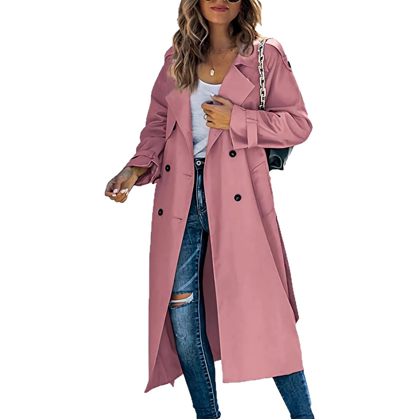 Damen eleganter Trenchcoat Amawinc
