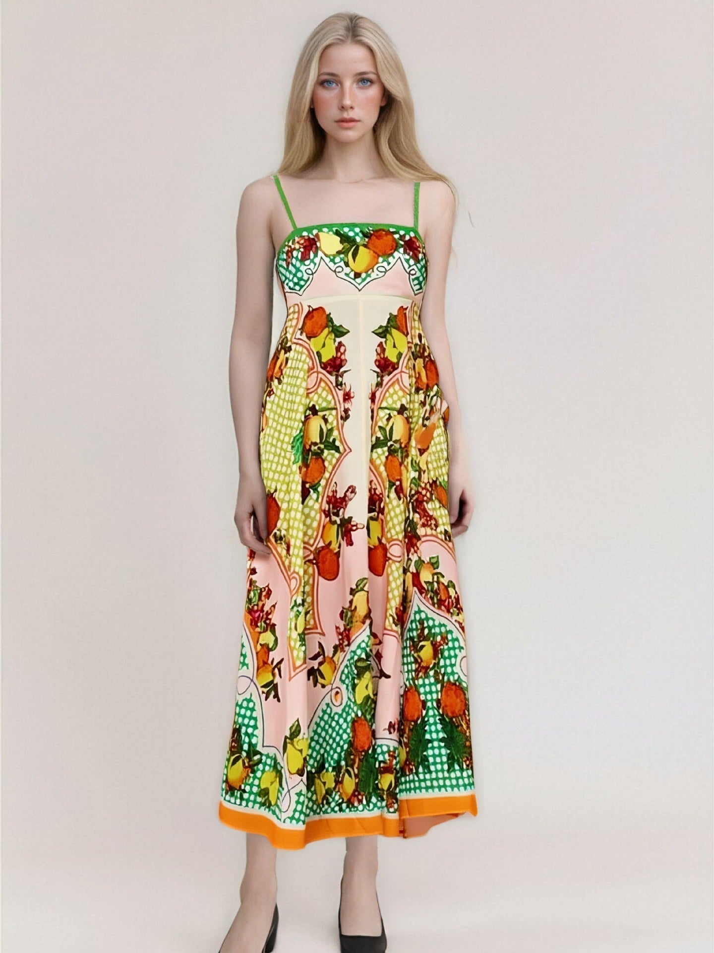 Robe Maxi Sans Bretelles Pour Femme À Taille Haute Fluide Imprimé Abstrait Vacances