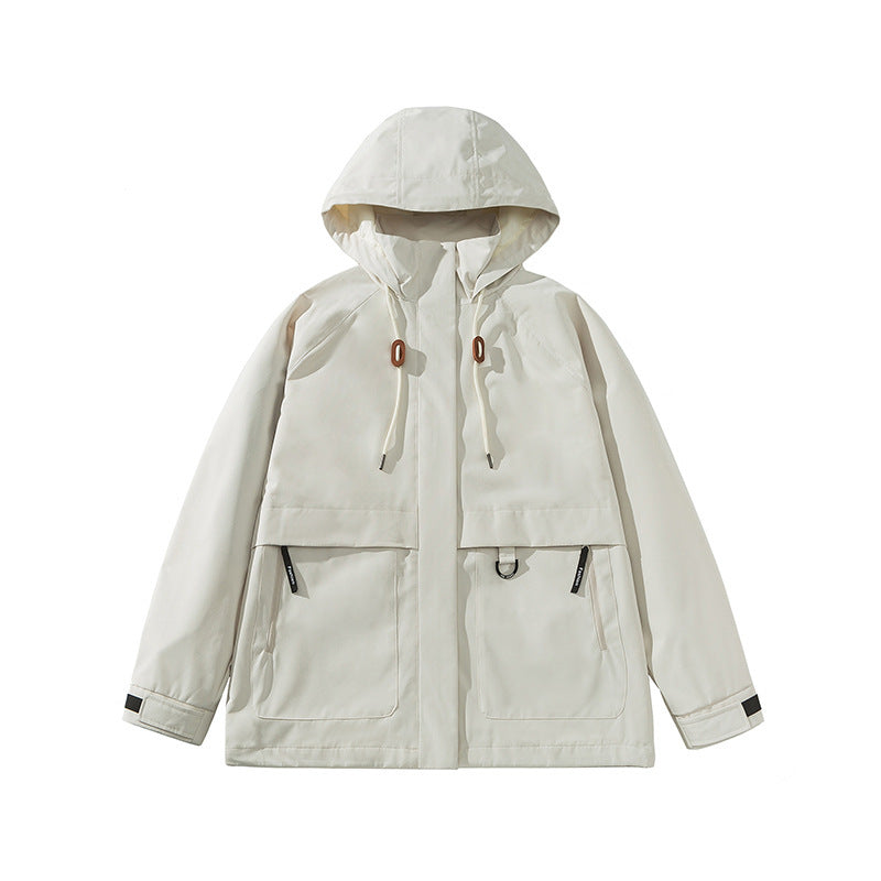 Damen technische Outdoor-Jacke mit verstellbarer Kapuze und großen Taschen Amawinc