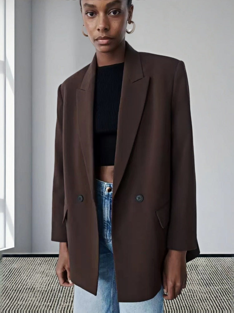 Damen Modischer und eleganter Oversized Blazer Amawinc