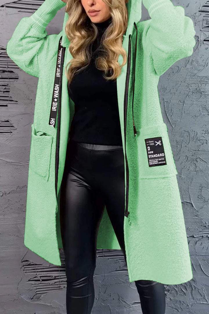 Damen Kuschelige Teddyjacke mit praktischen Taschen Amawinc