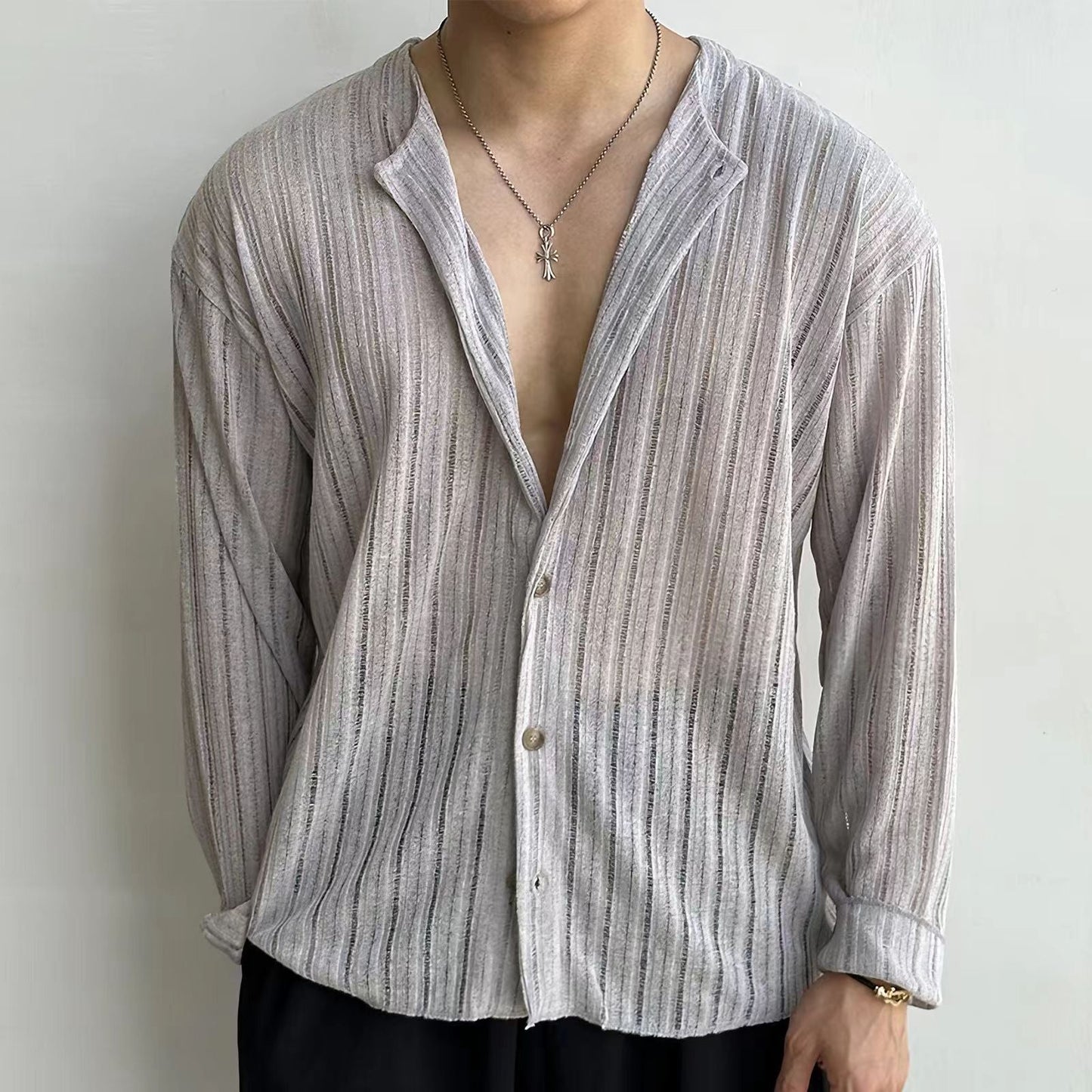 Cardigan Homme En Maille Col V À Boutons Coupe Décontractée Manches Longues Confortable Pour Tous Les Jours