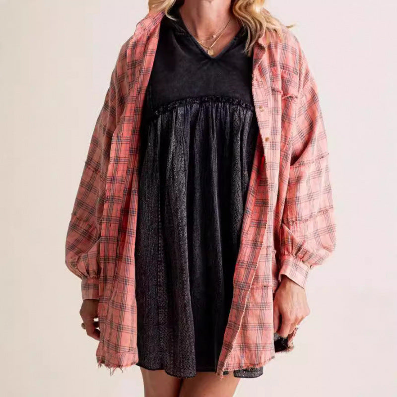 Damen lässige Karottenjacke mit weit geschnittenen Ärmeln Amawinc