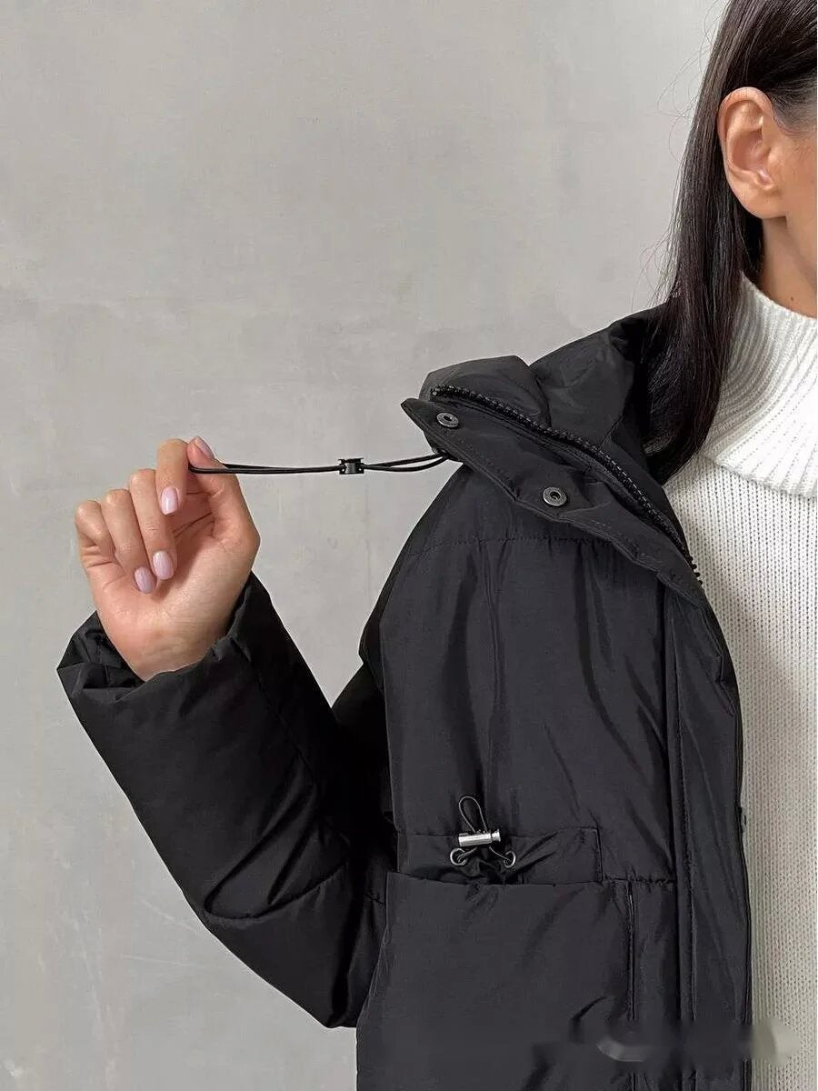 Damen Sportliche Winterjacke mit hohem Kragen und praktischen Taschen Amawinc