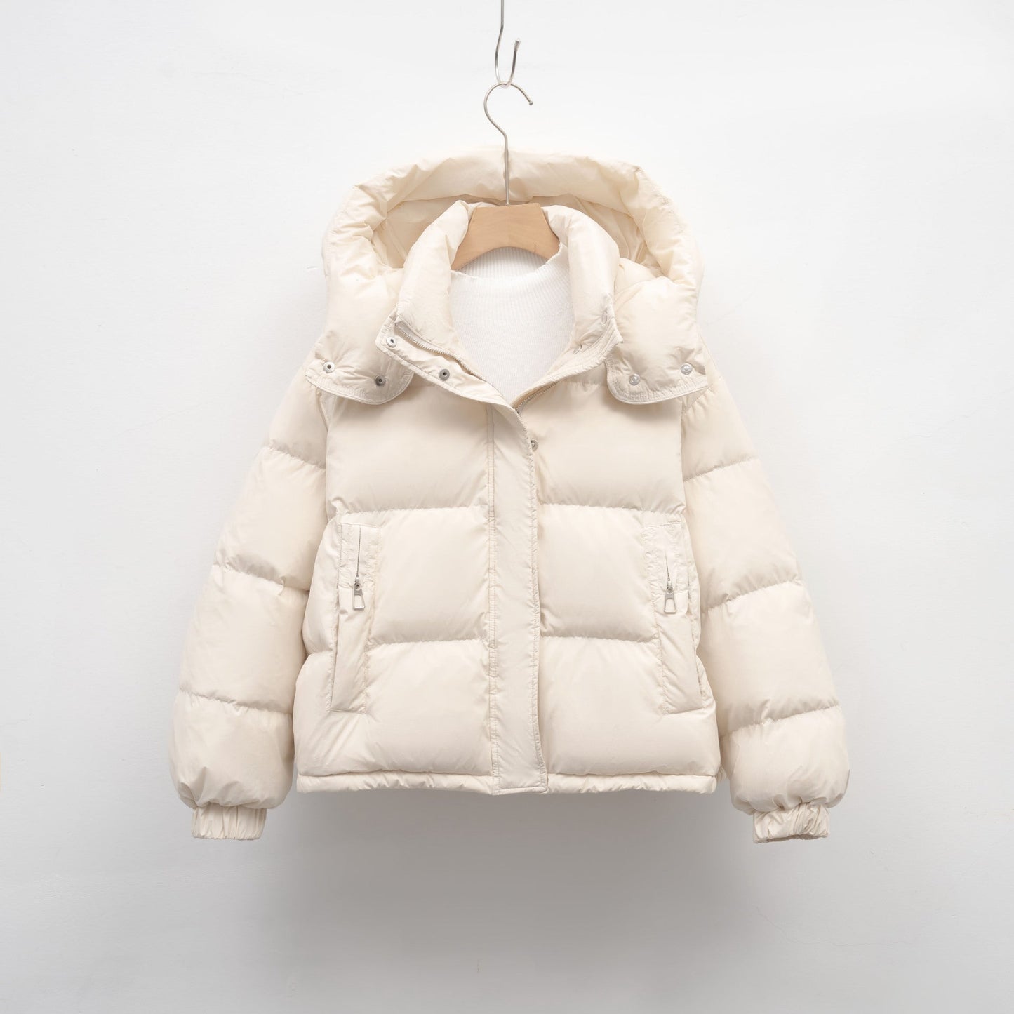 Damen Pufferjacke mit abnehmbarer Kapuze und voluminösem Schnitt Amawinc