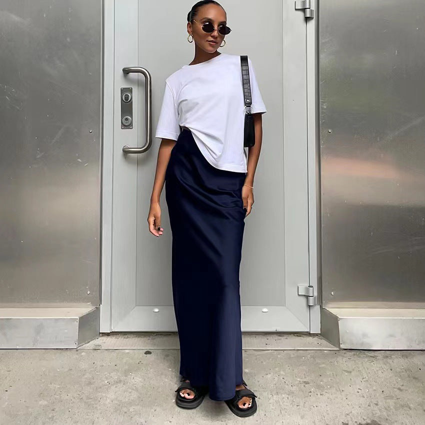 Damen elegantes Maxikleid mit asymmetrischem Schnitt und dekorativem Überwurf Amawinc