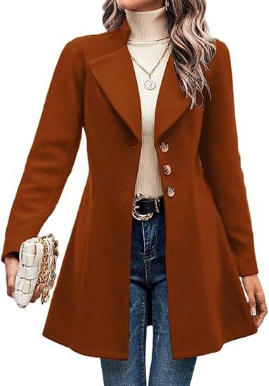 Damen klassischer Trenchcoat Amawinc