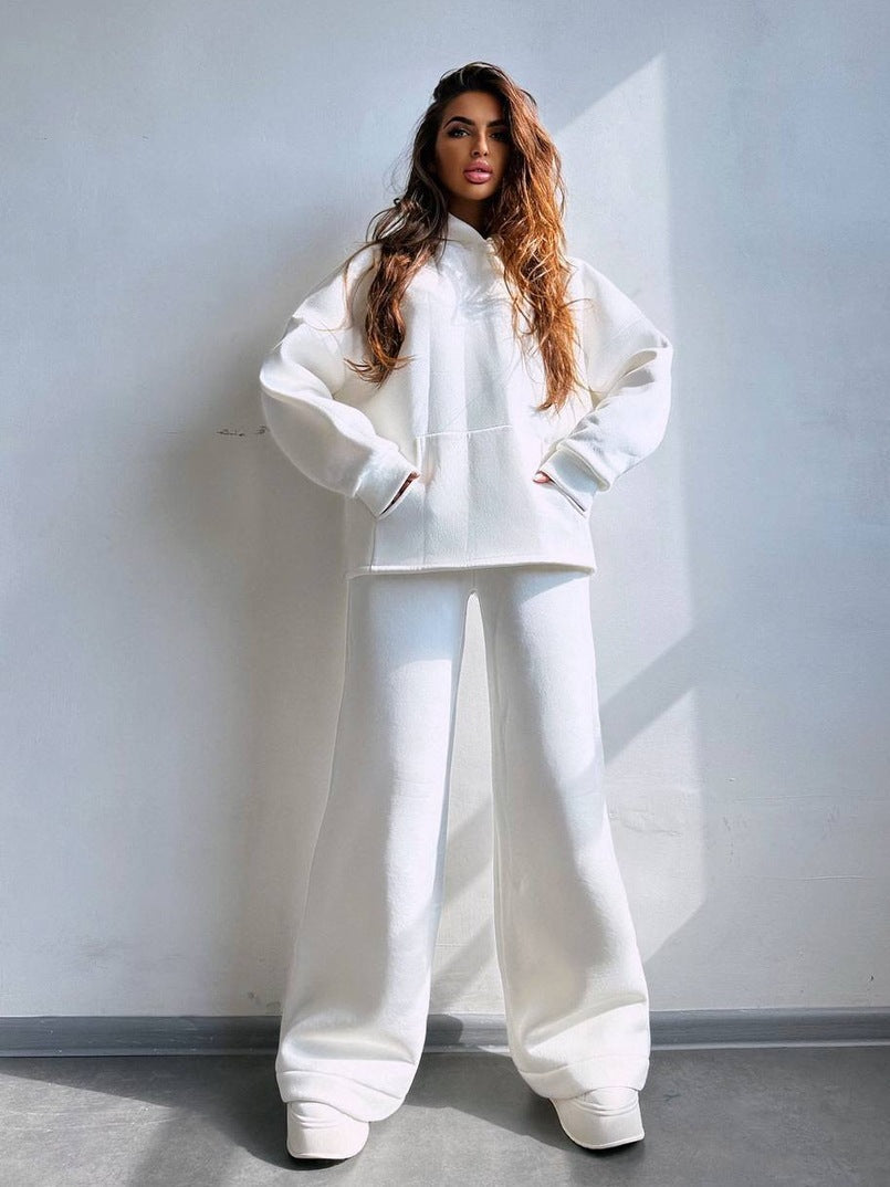 Damen Cooles Oversized Hoodie und weite Freizeithose Amawinc