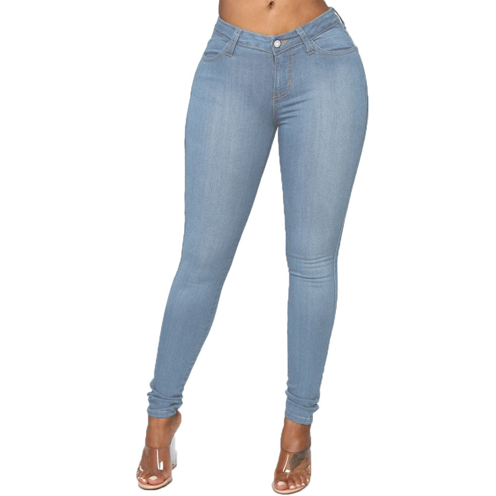 Damen High-Waist Skinny Jeans Amawinc