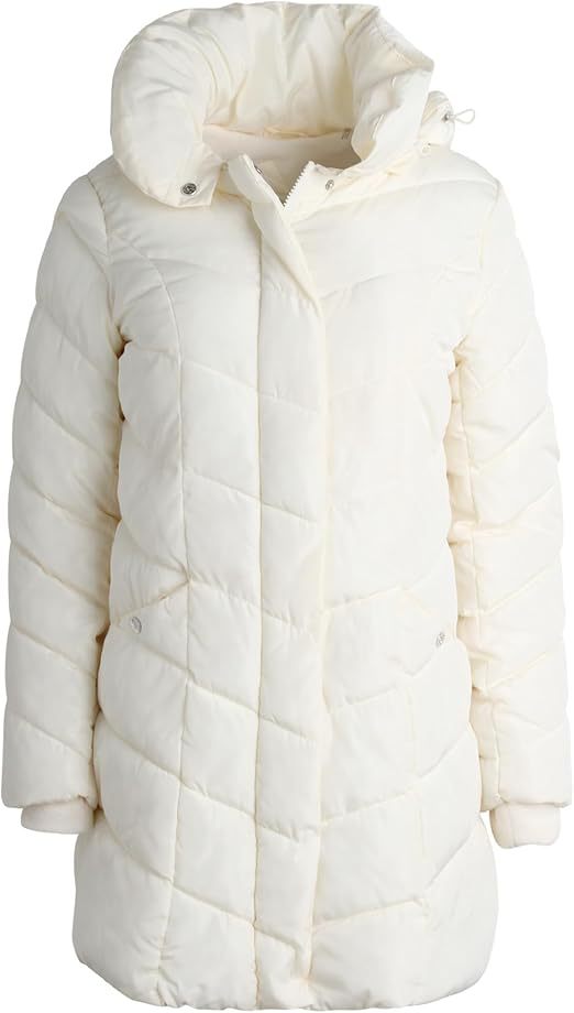 Damen Langer gesteppter Winterparka mit hochgeschlossenem Kragen Amawinc