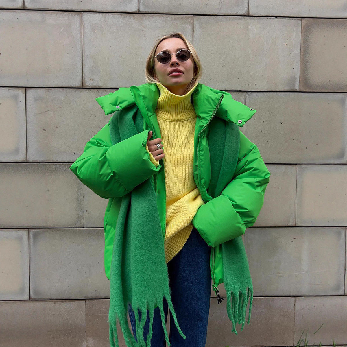 Damen Übergroße Daunenjacke Amawinc