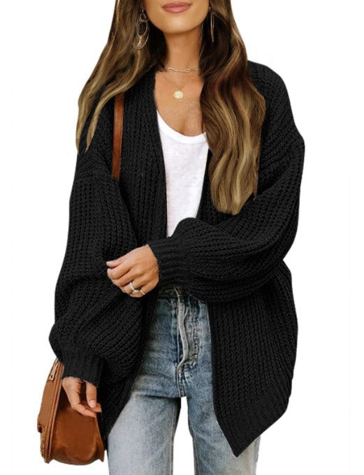 Damen Grobstrickjacke mit überschnittenen Schultern und lässigem Schnitt Amawinc