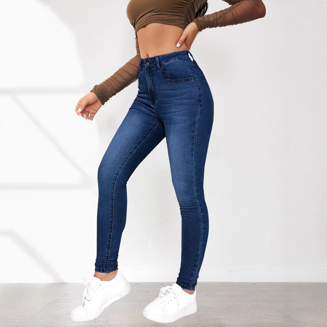 Damen Skinny Jeans mit hohem Bund und figurschmeichelndem Schnitt Amawinc