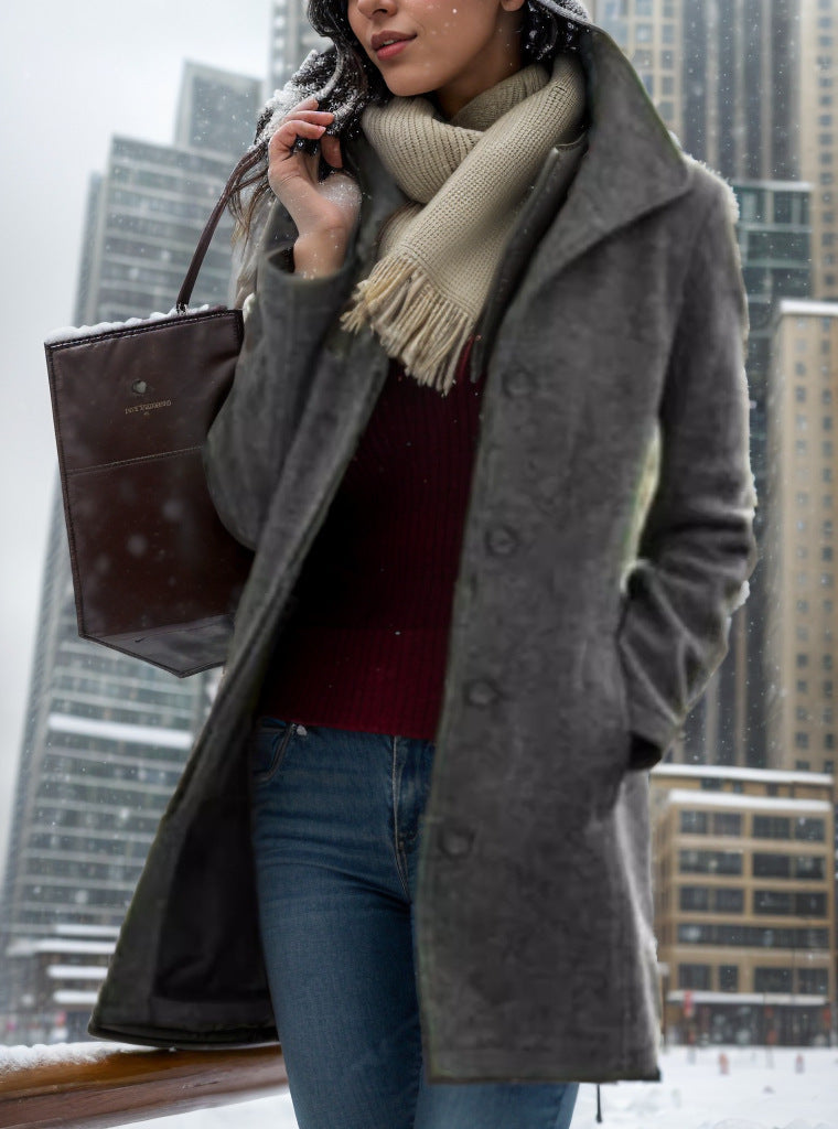 Damen trendiger Oversized-Mantel Amawinc