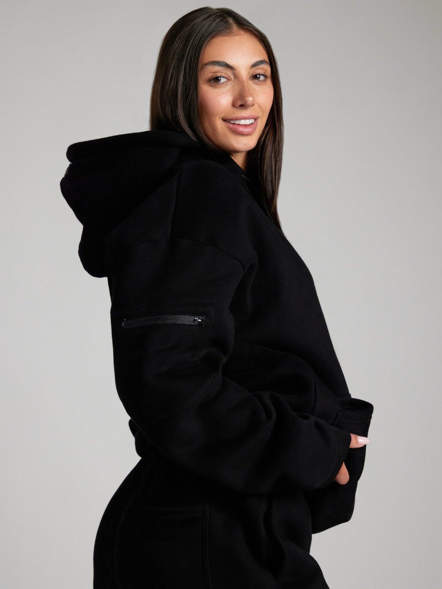 Damen entspannender Hoodie mit integrierter Schlafaugenmaske Amawinc