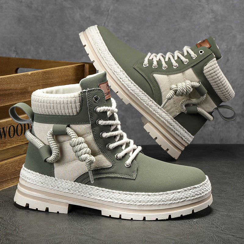 Damen modische und bequeme Winterstiefel mit hohem Kragen und rutschfester Sohle Amawinc