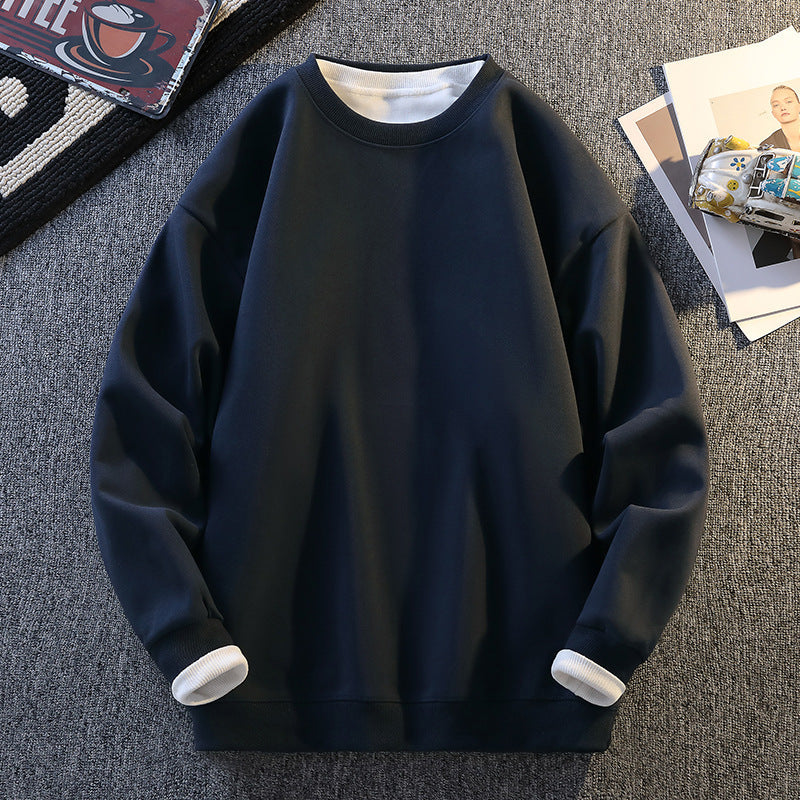 Damen Komfortabler Sweatshirt mit kontrastierenden Ärmeln Amawinc