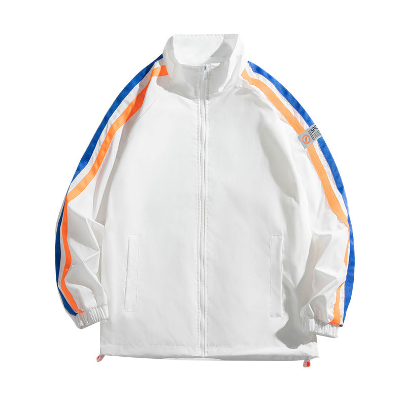 Damen Sportliche Windjacke mit stylischen Kontraststreifen Amawinc