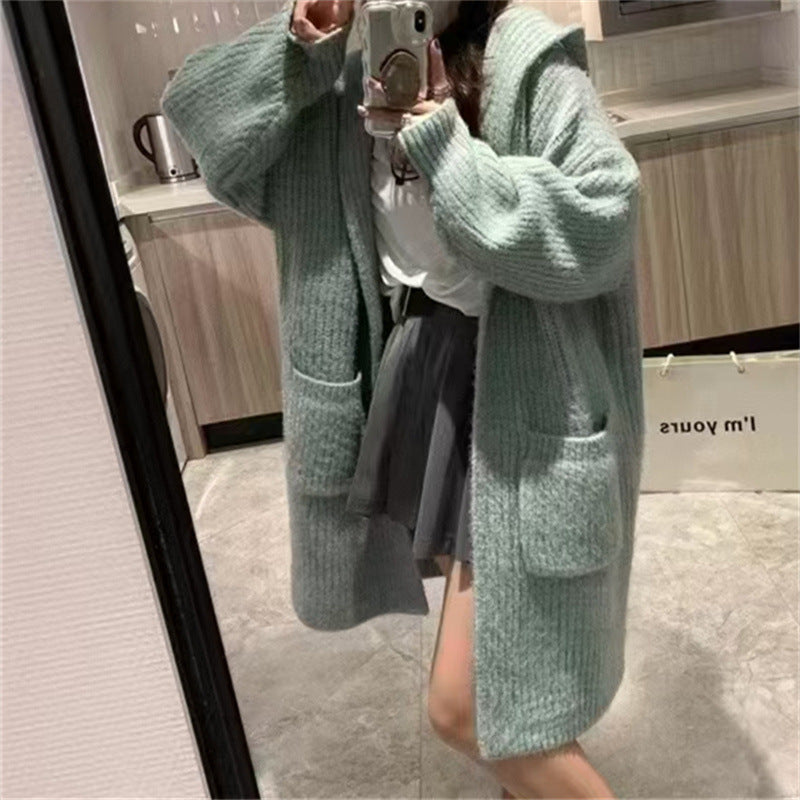 Damen Langstrickjacke mit eleganter Rippstruktur und praktischen Taschen Amawinc