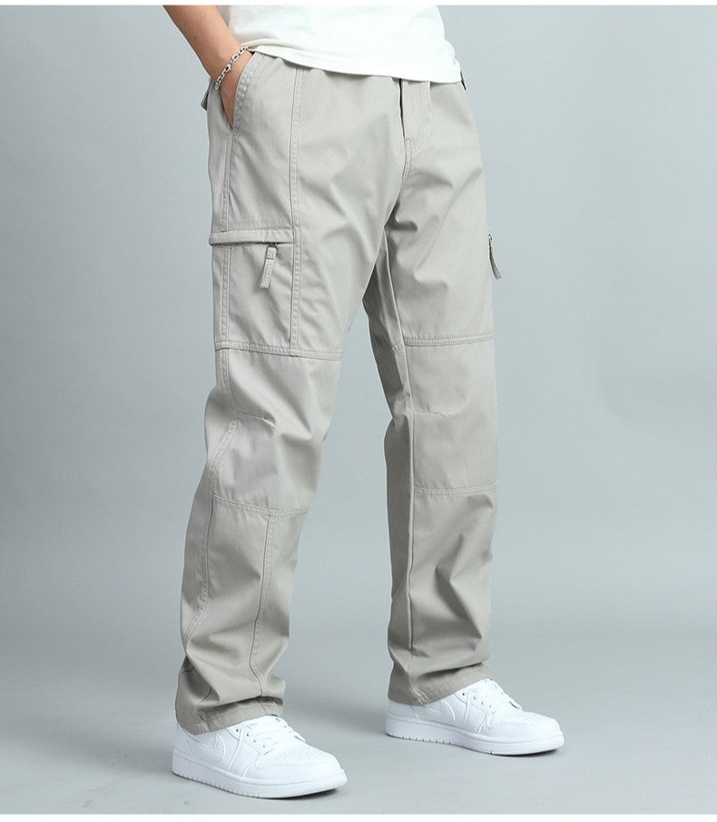 Pantalon Cargo Hudson En Coton Respirant Coupe Décontractée Renforts Durables Tons Unis Polyvalent Pour Travail