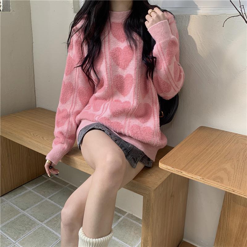 Damen kuscheliger Pullover mit abwechslungsreichem Muster und lässigem Schnitt Amawinc