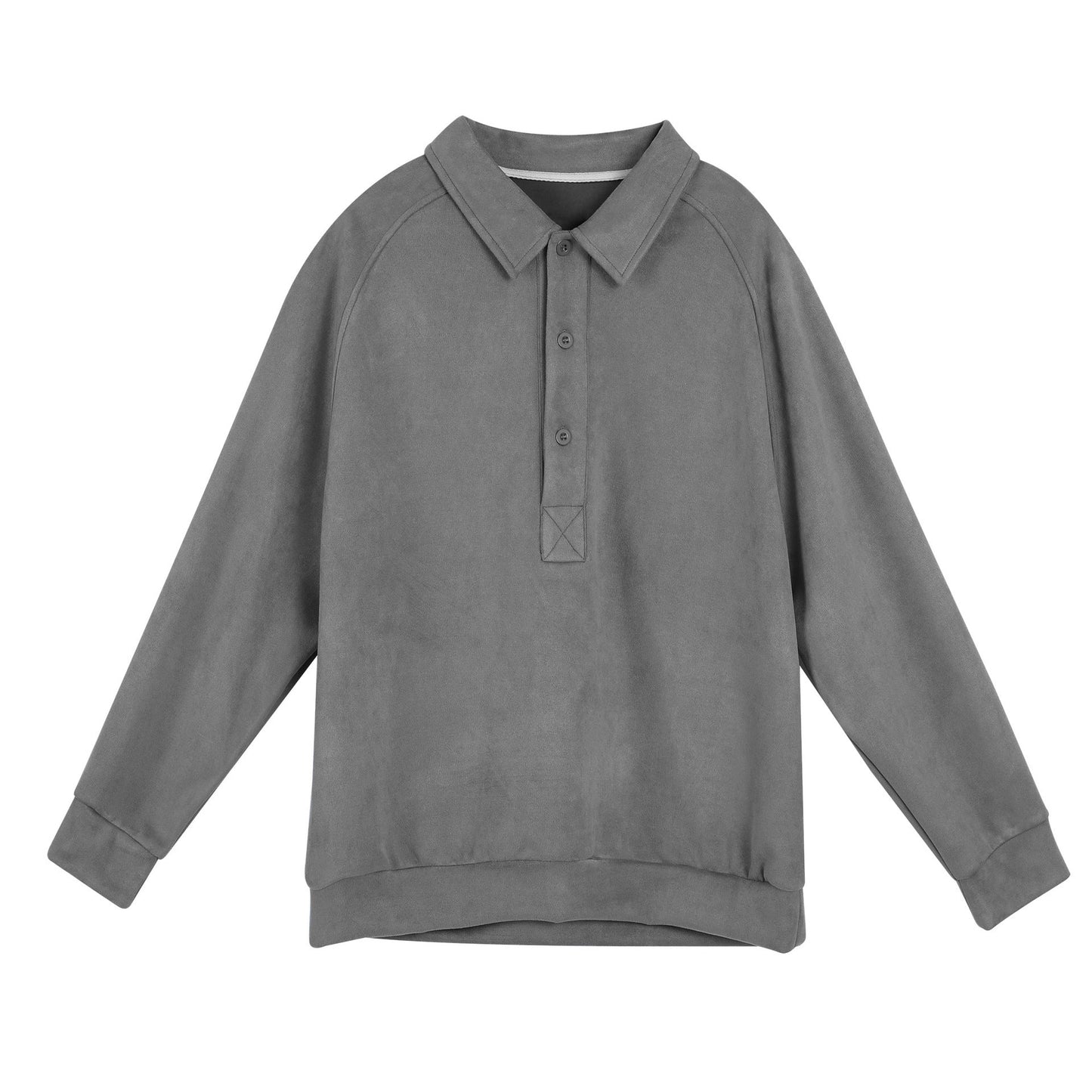 Damen Sportliches Langarm-Polooberteil mit lässigem Kragen und Knopfdetails Amawinc