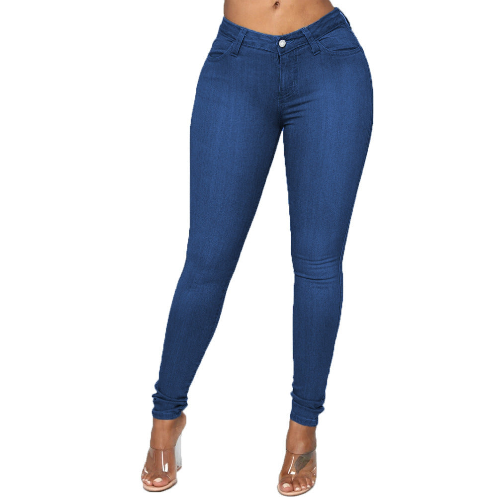 Damen High-Waist Skinny Jeans mit perfektem Sitz Amawinc