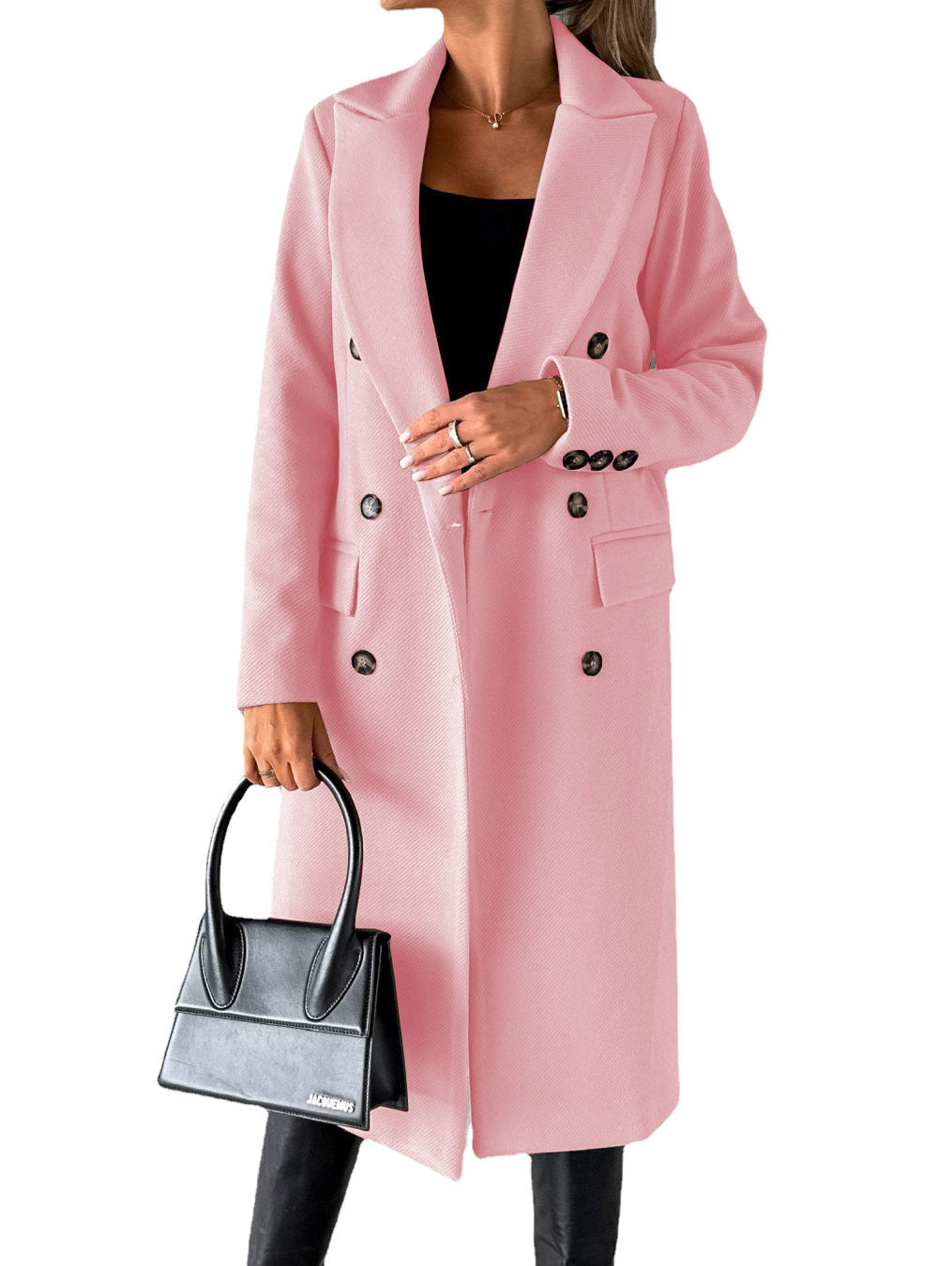 Damen Eleganter und zeitloser Trenchcoat mit doppelter Knopfleiste und praktischen Taschen Amawinc