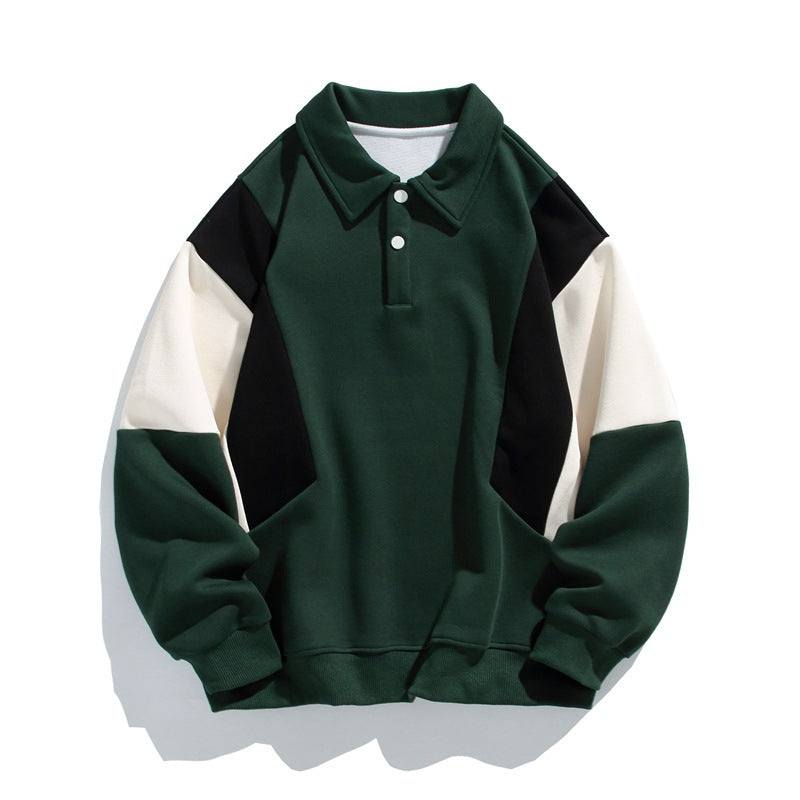 Damen modischer Polo-Pullover mit angesagten Farbkontrasten Amawinc