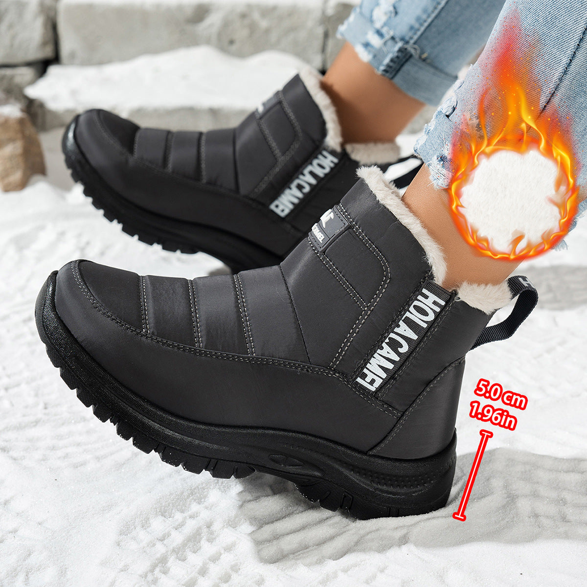 Damen Winterstiefel mit warmem Futter Amawinc