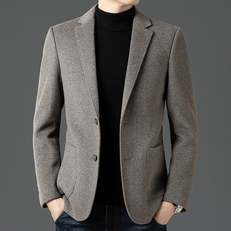 Veste Pour Homme En Laine Nordisk Flair Slim Revers À Encoche Deux Boutons Business Casual